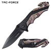 Tac-Force Assisted 3.5 in Blade Blue Camo Aluminum Handle
