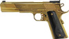 Iver Johnson Eagle Xl .45 Acp 6" 8rd 24k Gold Black Wood
