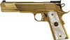 Iver Johnson Eagle Xl .45 Acp 6" 8rd 24k Gold White Pearl