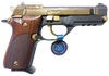 EAA GIRSAN 390876 MC 14T Solution Sports South Exclusive Compact 380 ACP 13+1 4.50" Blued Steel Tip-Up Barrel, Gold Plated Serrated Slide, Blued w/Gold Accents
