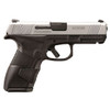 Mossberg, MC2c, 9MM, 4" Barrel, 15rd, Matte Finish, Two-Tone Black and Stainless Striker Fired, Semi-automatic, Polymer Frame Pistol, Compact