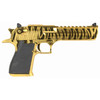 Magnum Research, Desert Eagle, MK19, Single Action, Semi-automatic, Metal Frame Pistol, Full Size, 357 Magnum, 6" Barrel, Steel, Titanium Gold with Tiger Stripe