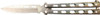 Bear & Son Butterfly Knife - 2.38" Galaxy Pwdr Coat Spr Pnt