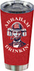 Rivers Edge 20oz Tumbler W/lid - Abraham Drinkin' Red/ss