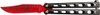 Bear & Son Butterfly Knife - 3" Widow Series Red/black