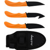 BTI UNCLE HENRY 3PC FIXED BLADE COMBO ORANGE