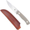 Cobratec Koonsman 4" Fixed Bld  Tan D2 W/leather Sheath