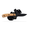 Shield Arms Ascent Fixed Knife 33/5" Black Drop Point Blade Brown