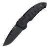 Hogue A01Microswitch 2.75" Folder Automatic Knife Drop Point Blade Black/Matte Black