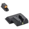 Meprolight Hyper Bright VSight Fixed Pistol Set for S&W M&P Shield Green with Orange Front