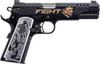 Auto Ordnance 1911 .45 ACP Trump Fight, 5" barrel, 7 round - Black/Gold [MPN: 1911TCAC18]