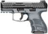 HK VP9SK Subcompact 9mm 3.39" 15rd Gray Frame Ambidextrous