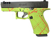Glfa 19 Striker 9mm 4" 15 Shot Blk Slide Splater Zombie Frame