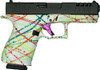 Glfa 19 Striker 9mm 4" 15 Shot Blk Slide Splatter White Frame