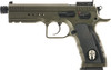 TANFOGLIO Tactical Pro 9mm, 4.9" Threaded Barrel, Optics Ready,  17/20 rnd - OD Green [MPN:TFTACPRO9G]