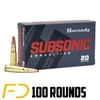 Hornady Subsonic Ammunition 7.62x39mm, 255 Grain, SUB-X Flexible Polymer Tip - 100 rnds [MPN:80787]
