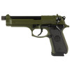 Beretta 92FS 9mm, 5.10” Threaded Barrel, Optic Ready, 18 rnd - OD Green [MPN:J92F300GRTB18]