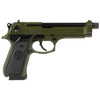 Beretta 92FS 9mm, 5.10” Threaded Barrel, Optic Ready, 18 rnd - OD Green [MPN:J92F300GRTB18]