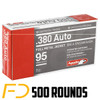 Aguila .380 ACP, 95gr, FMJ - 500 Rounds [MPN: 1E802110]