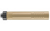 FN America, Rush 9Ti, Pistol Suppressor, 9MM, Cerakote Finish, Flat Dark Earth, Includes 1/2x28 Piston, Booster Assembly Front Cap and End Cap Assembly Too