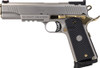 Girsan 1911 Negotiator Talo .38 Super, 5" Barrel, 9 rnd - Titanium/Gold [MPN:39099]