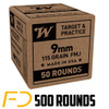 Winchester Ammunition Service Grade 9MM, 115gr, FMJ-FN - 500  rounds - Free Shipping