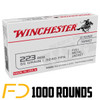 Winchester USA .223 Remington, 55gr, FMJ - 1000 Rounds [MPN: 020892213111]