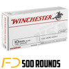Winchester 10MM ACP, 180gr, FMJ - 500 Rounds [MPN: USA10MM]