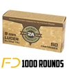 Patriot Sports 9MM, 124 gr, FMJ - 1000 Rounds [MPN:P9MM124F] (FDS) - Free Shipping