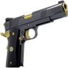 Dickinson Adam 1911 Acoustic .45 ACP, 5" Barrel, 8 rnd - Black/Gold [MPN:DKSN45AB]