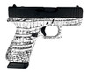 Glock G43X 9mm, 3.41" Barrel, Optic Ready, 15 rnd - White Gator [MPN:UX4350204NR15GATOROR]