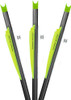 Lumenok Xbow Arrow 20" Carbon  3.5" Vanes Green Crescent 3pk