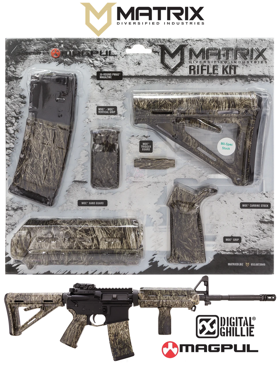 Matrix Diversified Ind Magpul Carbine Accessory Kit, Mdi Magmil40
