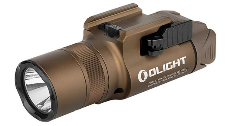 Olight Baldr Pro R Rechargeable LED Weaponlight, Desert Tan, 1350 Max ...