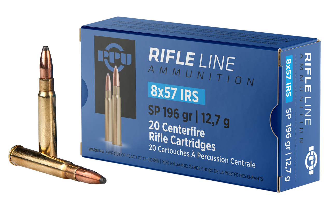 PPU Standard Rifle 8X57 IRS, 196gr, SP - 20 Rounds [MPN: PP857I