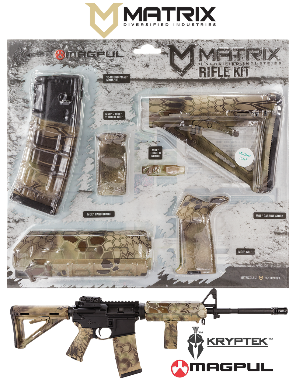 Matrix Diversified Ind Magpul Carbine Accessory Kit, Mdi Magmil41