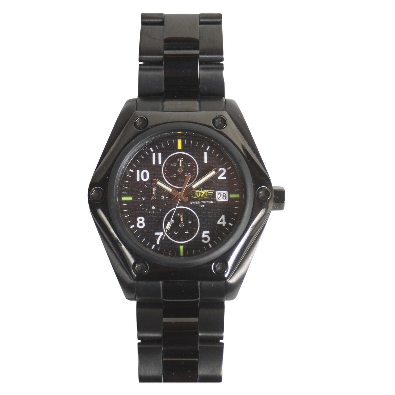 UZI Ballistic Chronograph Tritium Watch-Blck Dial Zulu Strap