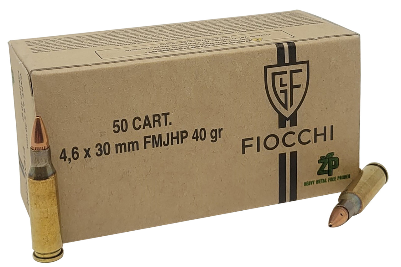 Fiocchi Range Dynamics 4.6X30MM H&K, 40gr, JHP [MPN: 46EXC] - 1000