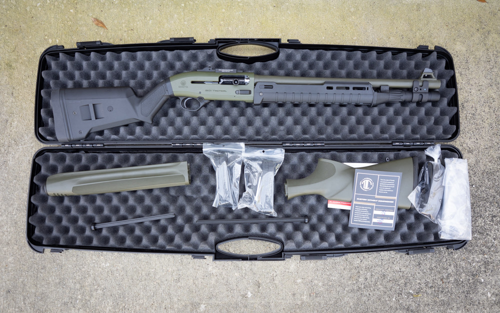 Langdon Tactical 1301 Shotgun - OD Green with Side Saddle and