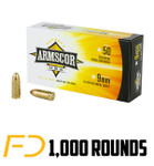Armscor USA 9MM, 124gr, FMJ - 1000 Rounds [MPN: FAC9-4] (CASE)