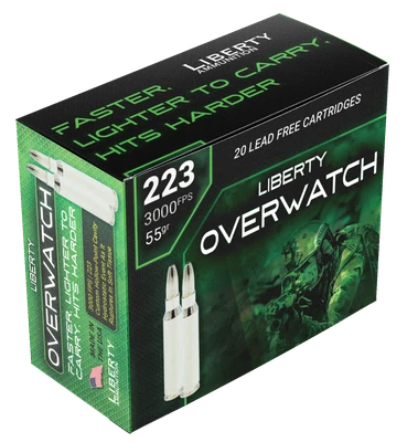 Liberty Ammunition Overwatch .223 REM, 55gr, HP - 20 Rounds [MPN: LAOW223553000]