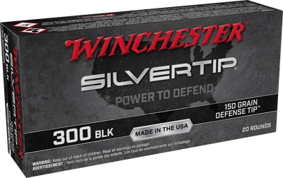 Winchester Silvertip .300 AAC BLACKOUT, 150gr, HP - 20 Rounds [MPN: W300ST] (20892229891)