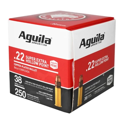 Aguila Super Extra High Velocity .22 LR, 38gr, CPSP - 500 Rounds [MPN: 1B221118]