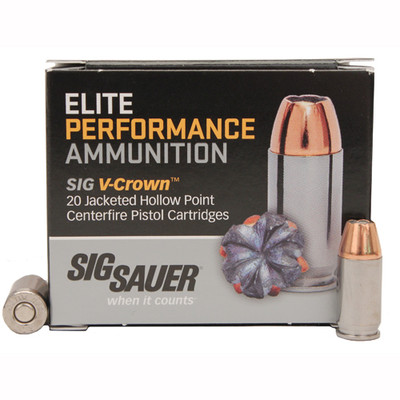 Sig Sauer Elite Performance .380 ACP, 90gr, V-Crown - 20 Rounds [MPN: E380A136520]
