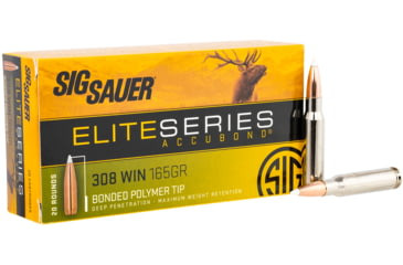 Sig Sauer Elite Series .308 WIN/7.62 NATO, 165gr, Accubond - 20 Rounds [MPN: E308AB16520] (798681644414)