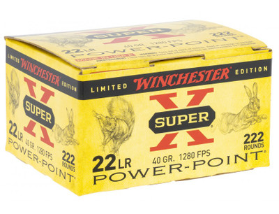 Winchester Super-X .22 LR, 40gr, PHP - 222 Rounds [MPN: X22LRPPB]