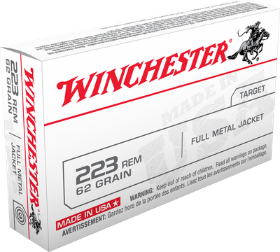Winchester .223 REM, 62gr, FMJ - 20 Rounds [MPN: USA223R3]