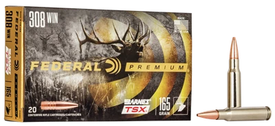 Federal Premium .308 WIN/7.62 NATO, 165gr, BTSX - 20 Rounds [MPN: P308H]