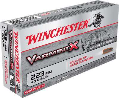 Winchester Varmint X .223 REM, 40gr, Polymer Tip - 20 Rounds [MPN: X223P1]