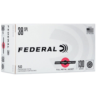 Federal Range and Target .38 Special, 130gr, FMJ - 50 Rounds [MPN: RTP38130]